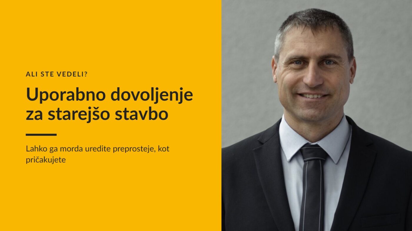 Boštjan Trobiš, VodiNep: uporabno dovoljenje za starejšo stavbo